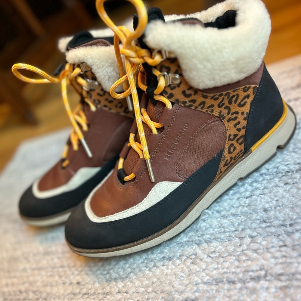 Cole Haan 4 Zerogrand Leather Hiker Water Resistant Women’s Boots - Picture 2 of 12